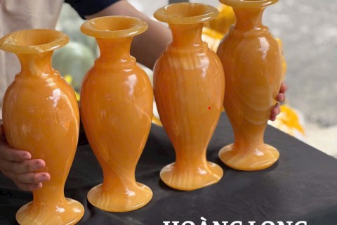 Top Mẫu Cặp Lục Bình Đá Ngọc Hoàng Long Nguyên Khối Đẹp Cho Không Gian Sang Trọng