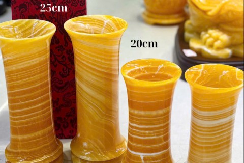 Lọ Hoa Đá Ngọc Hoàng Long Cao Cấp – Tuyệt Tác Đá Quý Tôn Vinh Đẳng Cấp, Mang Vượng Khí Vào Mọi Không Gian
