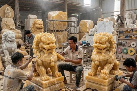 Top 5 Lý Do Cặp Kỳ Lân Đá Ngọc Hoàng Long Được Giới Doanh Nhân Săn Đón