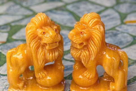Cặp Sư Tử Đá Ngọc Hoàng Long Đẹp Nhất 2026 – Tinh Hoa Điêu Khắc Đá Mỹ Nghệ