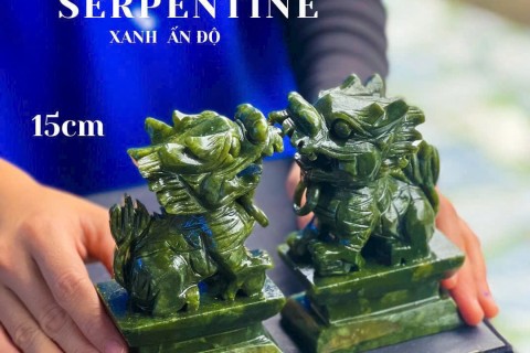 Long Quy Đá Xanh Serpentine – Linh Vật Phong Thủy Biểu Tượng Trường Thọ, Tài Lộc Và Vững Bền