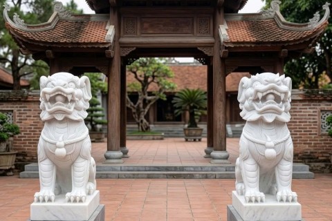 Ý Nghĩa Tượng Con Nghê Đá Nguyên Khối Và Cách Đặt Chuẩn Phong Thủy
