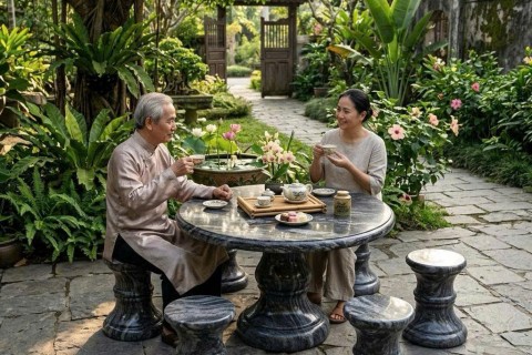 So Sánh Bàn Đá Nguyên Khối Tự Nhiên Và Bàn Ghế Đá Thường: Nên Mua Loại Nào?