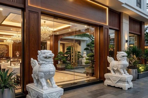 Cặp Nghê Đá Trắng Nguyên Khối Đẹp – Nghê Đá Tự Nhiên Cao Cấp 