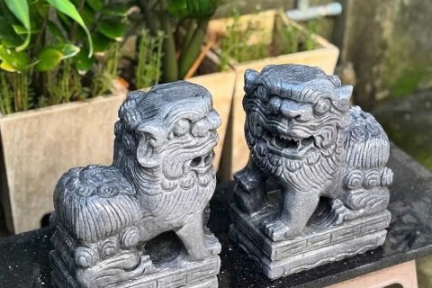 Tượng Cặp Nghê Đá Tự Nhiên – Mẫu Đẹp Cho Cổng Nhà, Biệt Thự Và Công Trình