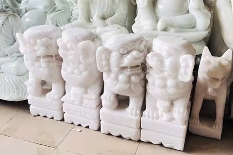 Vị trí đặt nghê đá trắng tự nhiên chuẩn phong thủy rước tài lộc