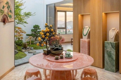 Tại Sao Bộ Bàn Ghế Đá Onyx Hồng Là Điểm Nhấn Đăng Cấp Cho Gia Chủ?