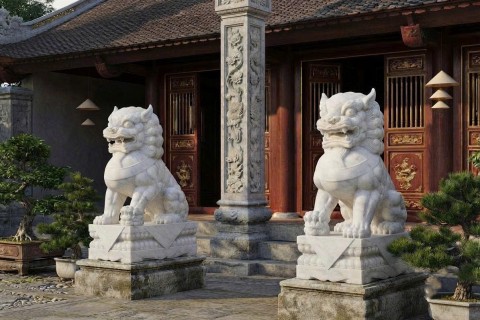 Bí Quyết Bảo Quản Và Vệ Sinh Tượng Cặp Nghê Đá Trắng Luôn Sáng Đẹp