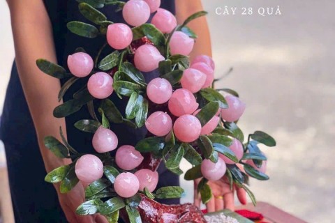Top 10+ Cây Đào Thạch Anh Hồng Nhiều Quả – Tác Phẩm Đá Nghệ Thuật Độc Đáo