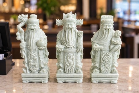 Bộ Tam Đa Đá Trắng Mỹ Nghệ – Lựa Chọn Cho Nhà Ở, Biệt Thự Và Từ Đường