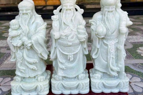 Cách Chọn Bộ Tượng Phúc Lộc Thọ Đá Trắng Phù Hợp Với Không Gian Sống