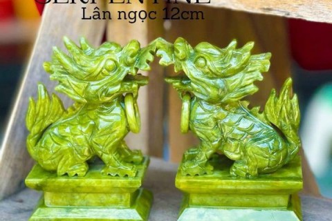 Ý NGHĨA PHONG THUỶ CỦA CẶP KỲ LÂN ĐÁ SERPENTINE TỰ NHIÊN