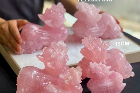 TỲ HƯU ĐÁ THẠCH ANH HỒNG - MANG LẠI MAY MẮN TÀI LỘC CHO GIA CHỦ 