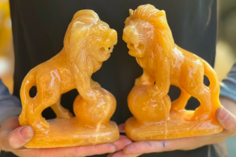 Ý NGHĨA CẶP SƯ TỬ ĐÁ NGỌC HOÀNG LONG TỰ NHIÊN NGUYÊN KHỐI