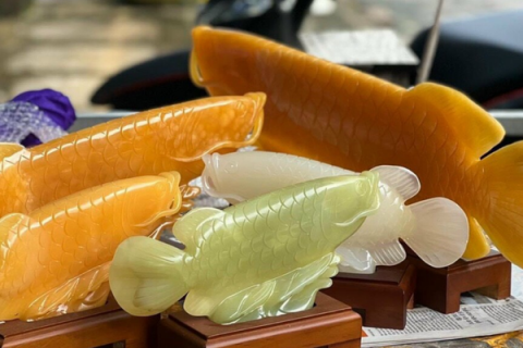 TƯỢNG CÁ CHÉP ĐÁ NGỌC HOÀNG LONG TRONG PHONG THUỶ CÓ Ý NGHĨA GÌ?