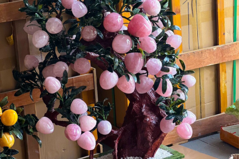 Cây đào đá thạch anh hồng 88 quả có ý nghĩa gì?