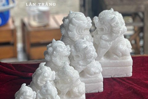 CẶP KỲ LÂN ĐÁ TRẮNG - BIỂU TƯỢNG CỦA BÌNH YÊN VÀ MAY MẮN