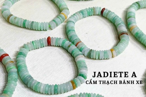 VÒNG TAY NGỌC CẨM THẠCH DÁNG BÁNH XE - MAY MẮN, TÀI LỘC