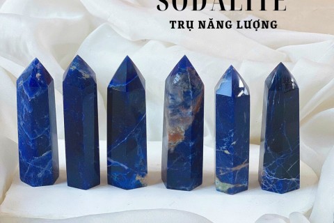 TRỤ NĂNG LƯỢNG ĐÁ SODALITE VIÊN ĐÁ CỦA TRÍ TUỆ
