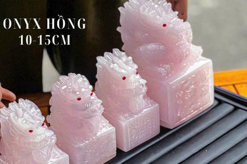 ẤN RỒNG LÀM TỪ ĐÁ THẠCH ANH HỒNG MANG LẠI VẬN MAY CHO GIA CHỦ