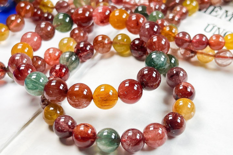 VÒNG TAY THẠCH ANH TÓC TAM TÀI - MANG Ý NGHĨA NĂNG LƯỢNG DƯƠNG MẠNH, MAY MẮN, TÀI LỘC