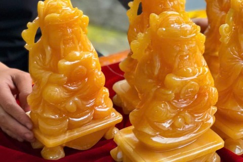 TƯỢNG THẦN TIỀN ĐÁ NGỌC HOÀNG LONG - ĐEM LẠI TIỀN TÀI, MAY MẮN