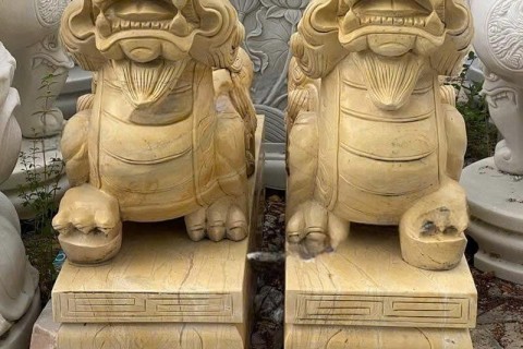 Tỳ Hưu Đá Cà Rốt Cao 90cm – Linh Vật Phong Thủy Chiêu Tài, Trấn Trạch Đẹp Sang Trọng