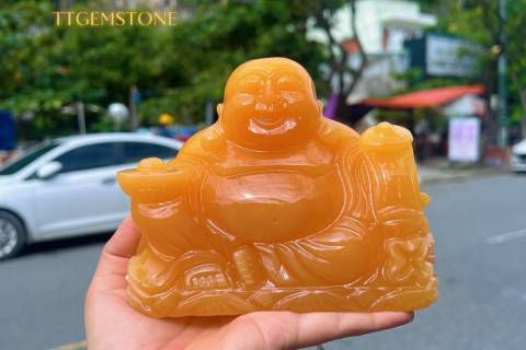 TƯỢNG PHẬT DI LẶC ĐÁ NGỌC HOÀNG LONG