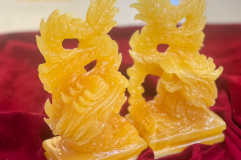 CẶP TƯỢNG RỒNG ĐÁ NGỌC HOÀNG LONG MANG TỚI TÀI LỘC, MAY MẮN