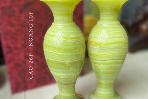 Cặp lục bình đá ngọc pakistan trong phong thuỷ