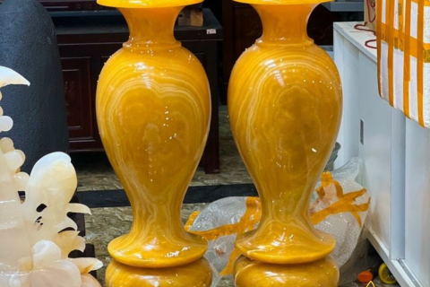 Cặp lục bình đá ngọc hoàng long trong phong thuỷ