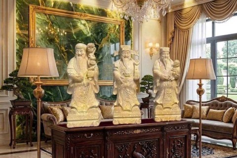 Mẫu Tượng Tam Đa Phúc Lộc Thọ Đá Tự Nhiên Nguyên Khối Đẹp – Lựa Chọn Hoàn Hảo Cho Nội Thất
