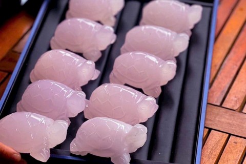 Ý NGHĨA TƯỢNG RÙA ĐÁ THẠCH ANH HỒNG TRONG PHONG THUỶ - ĐẠI DIỆN CHO SỰ MAY MẮN, PHÚC LỘC 