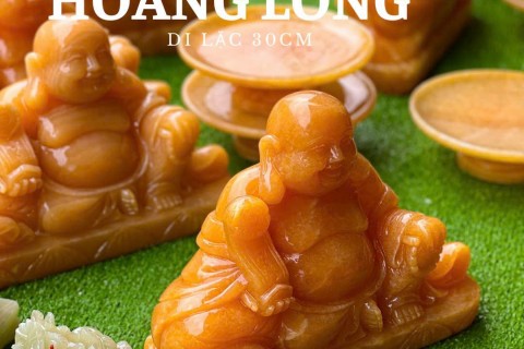 TƯỢNG PHẬT DI LẶC ĐÁ NGỌC HOÀNG LONG TỰ NHIÊN NGUYÊN KHỐI