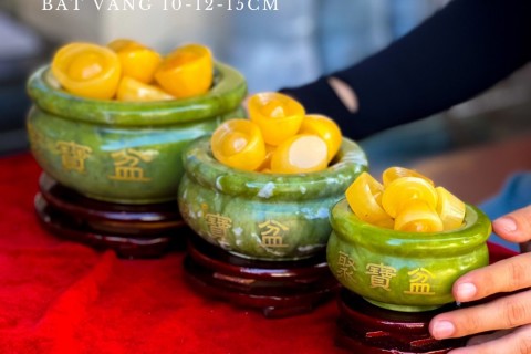 TÌM HIỂU Ý NGHĨA PHONG THUỶ BÁT TỤ BẢO ĐÁ SERPENTINE TỰ NHIÊN