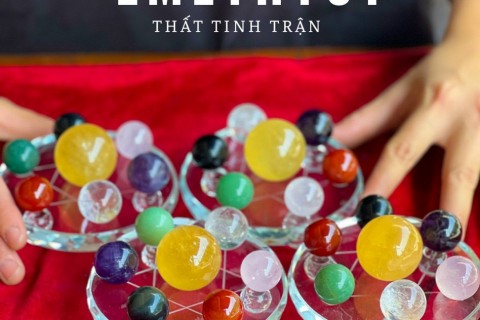 BỘ THẤT TINH TRẬN ĐÁ THẠCH ANH TỰ NHIÊN MANG Ý NGHĨA VÔ CÙNG ĐẶC BIỆT TRONG PHONG THUỶ