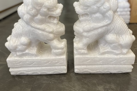 TƯỢNG KỲ LÂN ĐÁ TRẮNG – LINH VẬT ĐÁ MỸ NGHỆ ĐƯỢC ƯA CHUỘNG HIỆN NAY