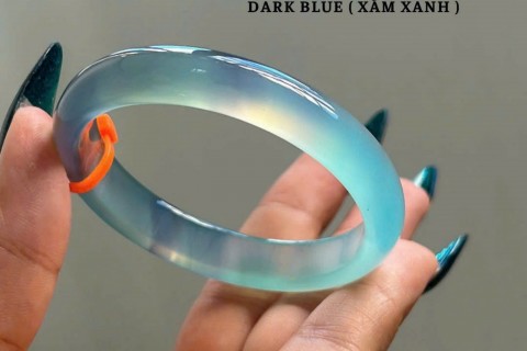 VÒNG TAY CHALCEDONY DARK BLUE - BIỂU TƯỢNG CỦA SỰ MAY MẮN - SỨC KHOẺ -PHỒN THỊNH