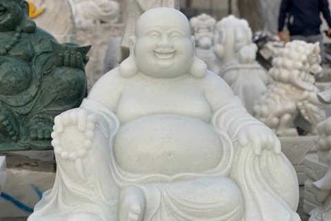 Tượng di lặc đá trắng  