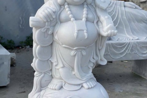 TƯỢNG PHẬT DI LẶC ĐÁ TRẮNG TỰ NHIÊN – BIỂU TƯỢNG HẠNH PHÚC, MAY MẮN VÀ TÀI LỘC CHO KHÔNG GIAN SỐNG SANG TRỌNG