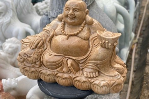 TƯỢNG PHẬT DI LẶC ĐÁ CẨM VÂN – NỤ CƯỜI AN LẠC TRÊN CHẤT ĐÁ TỰ NHIÊN QUÝ GIÁ