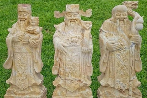 Top Những Mẫu Tượng Phúc Lộc Thọ Bằng Đá Cà Rốt Nguyên Khối Tinh Xảo - 