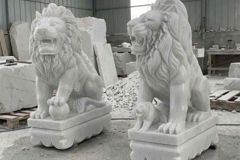 Tượng Sư Tử Đá Trắng – Sự Kết Hợp Giữa Nghệ Thuật Và Trang Trí Không Gian Đẳng Cấp