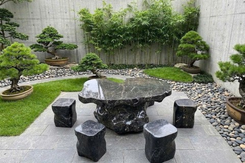 Xu Hướng Bàn Ghế Đá Sân Vườn 2026 – Đơn Giản Nhưng Tinh Tế