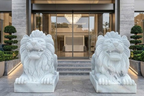 Nhà Có Hướng Xấu, Đường Đâm: Cách Dùng Cặp Sư Tử Đá Để 