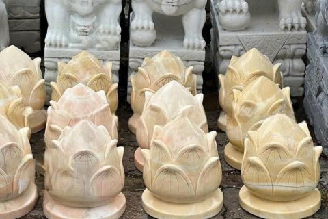 Búp Sen Đá Carốt Tự Nhiên nguyên khối – Điểm Nhấn Tinh Tế Cho Nội Thất & Sân Vườn