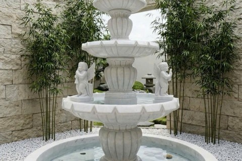 Xu Hướng Mới: Thủy Luân Đá Trắng Nguyên Khối Tự Nhiên Cho Không Gian Hiện Đại