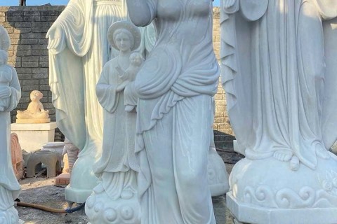 Tượng Điêu Khắc Đá Trắng Nguyên Khối Đẹp Tinh Xảo – Giải Pháp Nâng Tầm Không Gian Sống