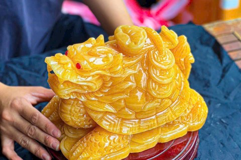 Tượng Long Quy Đá Ngọc Hoàng Long – Linh Vật Phong Thủy Cho Gia Chủ Phát Tài