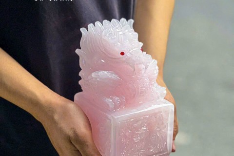 Tượng Ấn Rồng Đá Onyx Hồng Để Bàn Làm Việc – Mang Thành Công Và Thăng Tiến Trong Sự Nghiệp